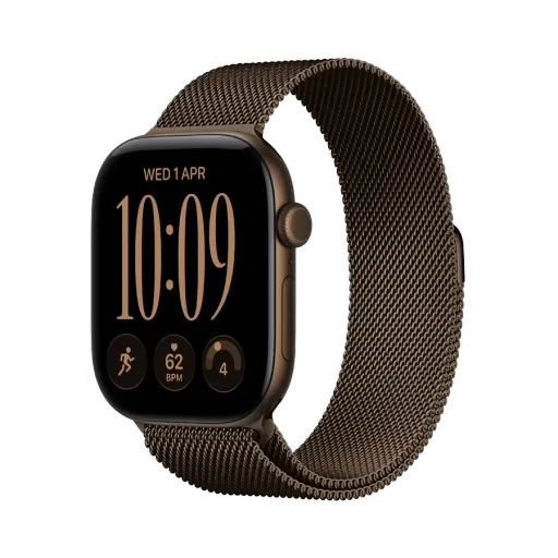 Apple Watch Series 12 GPS, Миланский сетчатый браслет, 42мм, Dark Bronze