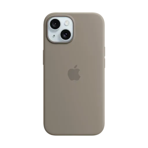 Silicone case Apple with MagSafe for iPhone 15, Clay