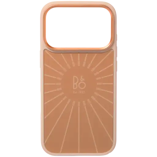Чехол Bang & Olufsen стеклянная версия с MagSafe для iPhone 17 Pro, Золотистый оттенок