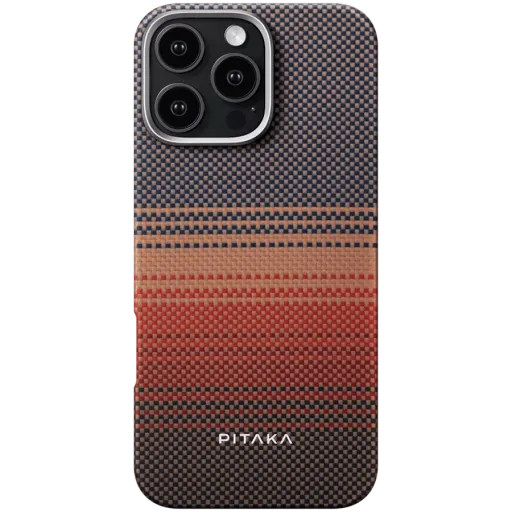 PITAKA Захисний чохол Tactile Woven with MagSafe Теплий захід для iPhone 16 Pro