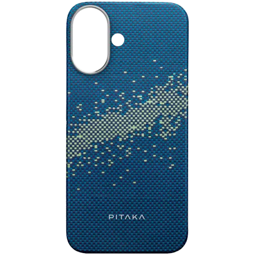Husă PITAKA Tactile Woven cu MagSafe pentru iPhone 16, Milky Way Galaxy