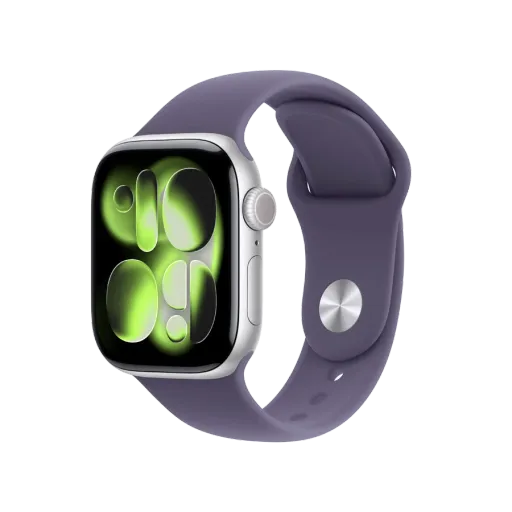 Apple Watch Series 11 GPS,  Purple Fog Sport Band, S/M, 42мм, Silver Aluminium
