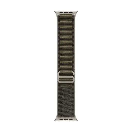 Apple 49mm Alpine Loop - Natural Titanium Finish Ремінець  for Apple Watch 44/45/46/49 mm, Size M, Темно-оливковий