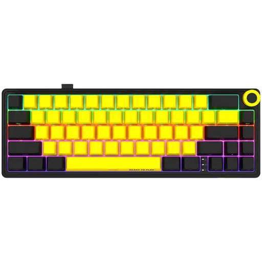Бездротова ігрова клавіатура Lorgar KBP70MW Wireless Mechanical Pro Black-Yellow
