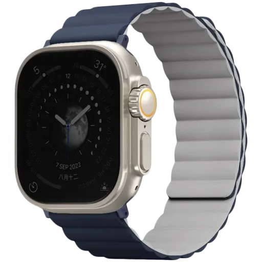UNIQ Revix reversible Magnetic Band for Apple Watch 42/44/45/49 mm, Storm Blue/Grey