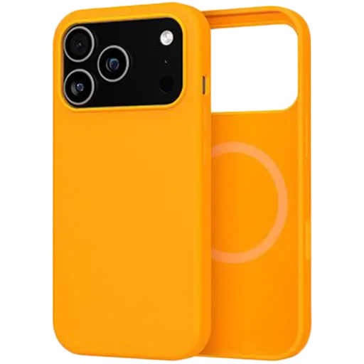 Husă de silicon MW cu MagSafe pentru iPhone 17 Pro, Orange