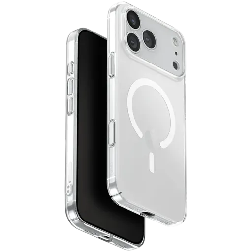 Чехол UNIQ AirSuit с MagSafe для iPhone 17 Pro, Glossy Clear/White