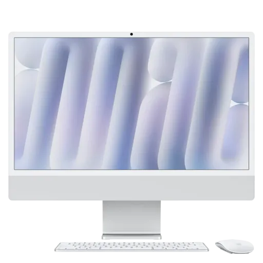 iMac 24" M4, 10C CPU 10C GPU, 24GB 1TB SSD Standard glass, Silver