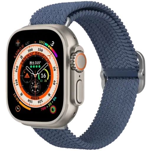 RHINOSHIELD Braided Strap Удлинитель ремешка для Apple Watch 42/44/45/49 mm, Тёмно-синий