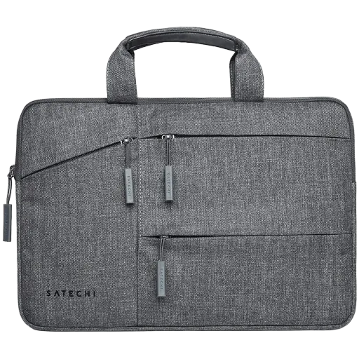 SATECHI Сумка Water-Resistant ноутбуков Сумка with Pockets  Серая для MacBook Pro 16/MacBook Air 15.3/HP Spectre x360 15"/Dell XPS 15/Asus 2 in 1 Touchscreen/MacBook Pro 15/MacBook Air 15