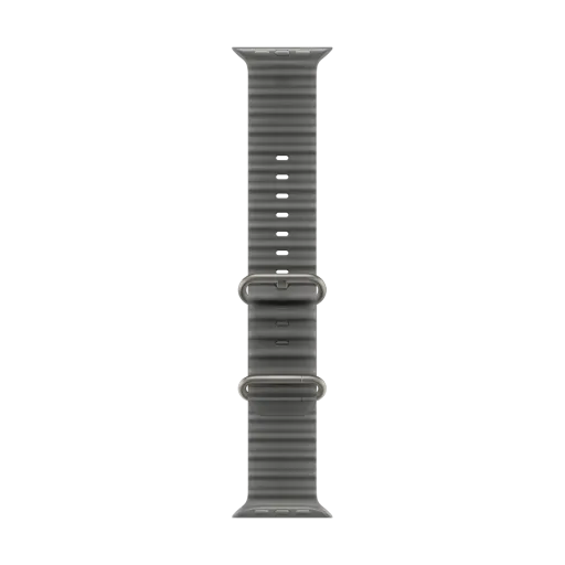 Apple 49mm Ocean Band - Natural Titanium Finish Ремінець  for Apple Watch 44/45/46/49 mm, Size Універсальний розмір, Translucent Black