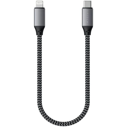 SATECHI USB-C to Lightning Cable, Space Gray, 0.25m