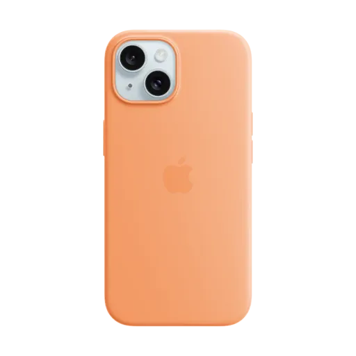 Apple Чохол силіконовий з MagSafe Orange Sorbet для iPhone 15