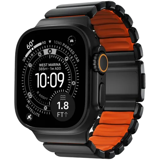 NOMAD Stratos Band for Apple Watch 46/49 mm, Black Hardware/Black