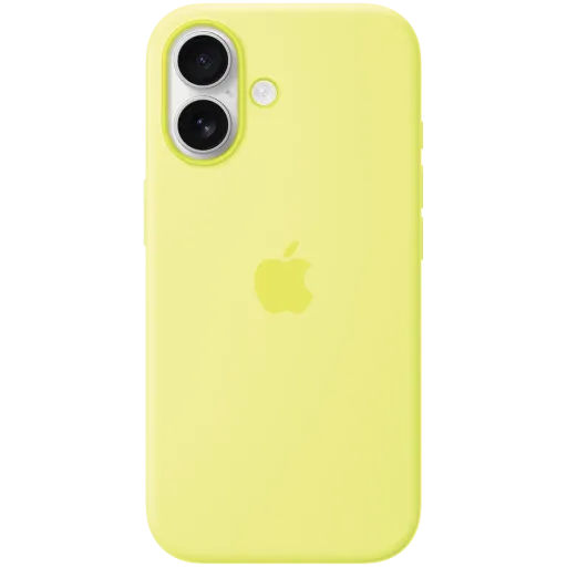 Silikon qoruyucu örtük Apple MagSafe ilə iPhone 17 üçün, Neon Yellow