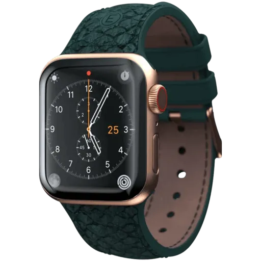 NJORD Salmon Leather Strap Ремешок для Apple Watch 40/41 mm, Темно-зеленый