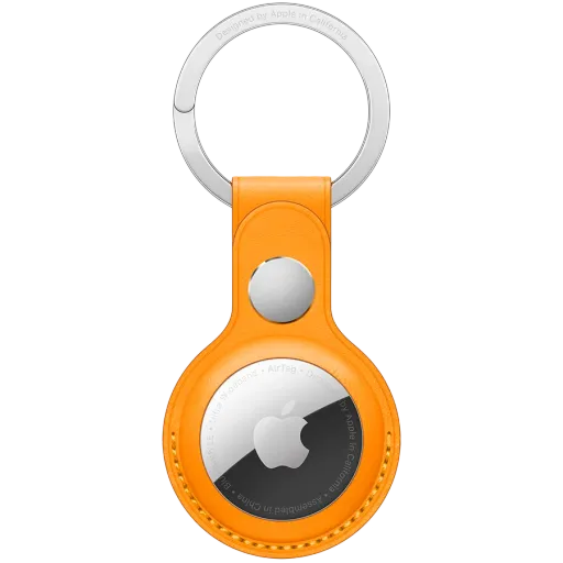 Apple Leather Key Ring, California Poppy