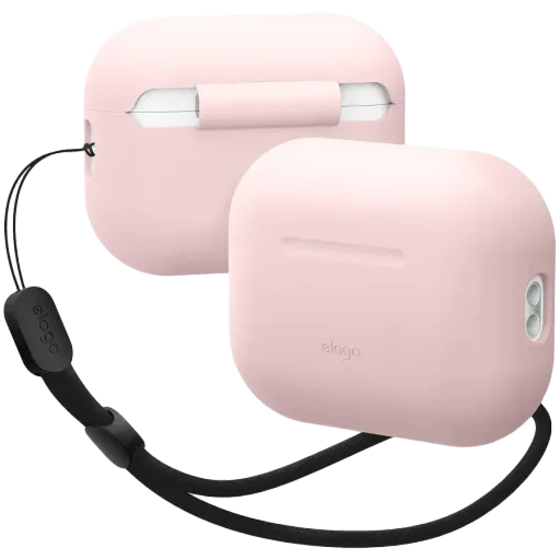 Чохол ELAGO Silicone Basic Case with Nylon Lanyard для Airpods Pro 2nd Gen, Light Pink