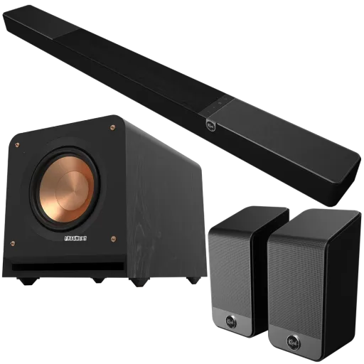 KLIPSCH үйдегі аудио жүйесі Қара