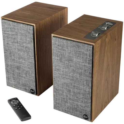 Klipsch The Fives сөрелік белсенді акустика, жаңғақ түсті, жұп