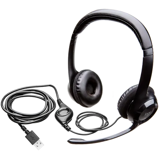 LOGITECH H390 Дротова гарнітура, Чорний