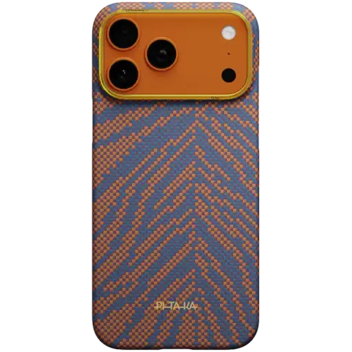 Husă PITAKA Breath of Veins cu MagSafe pentru iPhone 17 Pro, Burning Orange