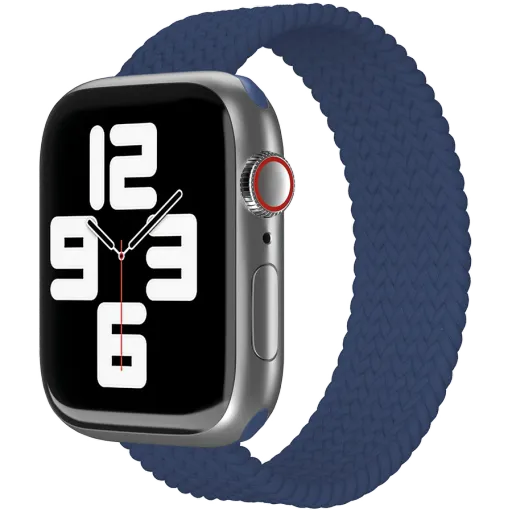 VLP Woven nylon strap Бау үшін Apple Watch 38/40/41 mm, Өлшемі L/XL, Қара көк