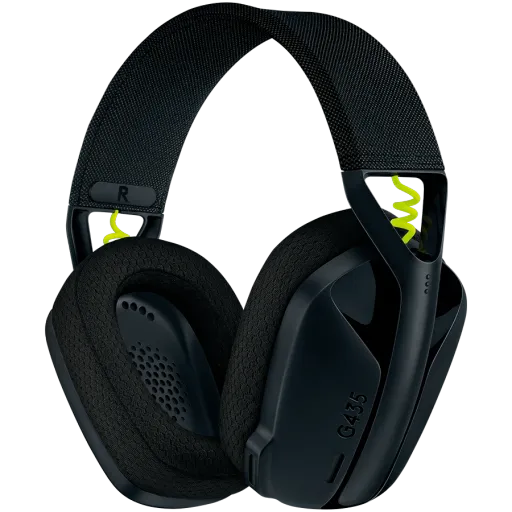 LOGITECH G435 Lightspeed Wireless Headset, Black