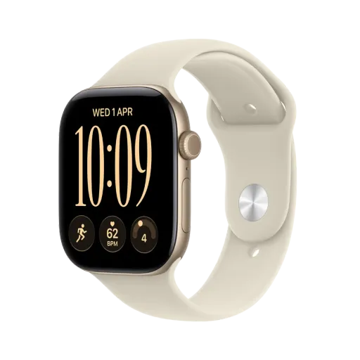 Apple Watch Series 12 GPS, Sand Sport Band, M/L, 42мм, Light Gold