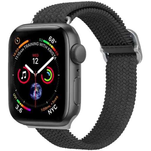 RHINOSHIELD Braided Strap Удлинитель ремешка для Apple Watch 38/40/41 mm, Чёрный