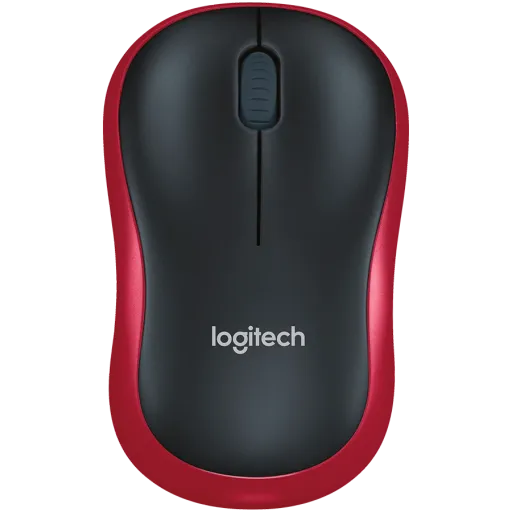 Миша LOGITECH M185 беспроводная USB Red (L910-002240)