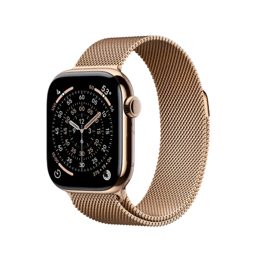 Apple Watch Series 11 GPS + Cellular,  Gold Milanese Loop, 42мм, Gold Titanium