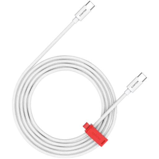 CANYON USB-C to USB-C Cable, White, 1.2m
