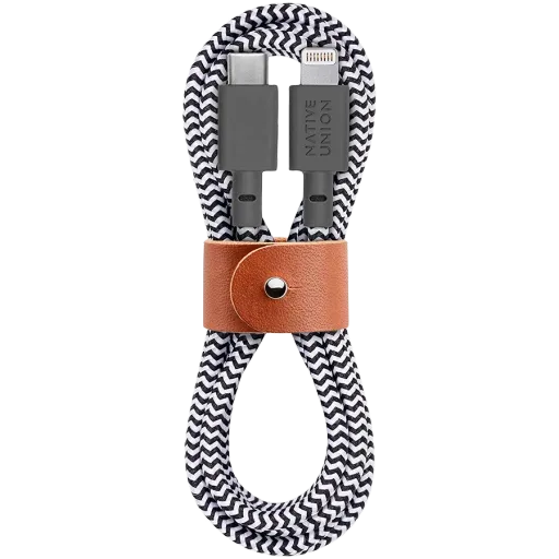 NATIVE UNION USB-C to Lightning Cable, Zebra, 1.2m