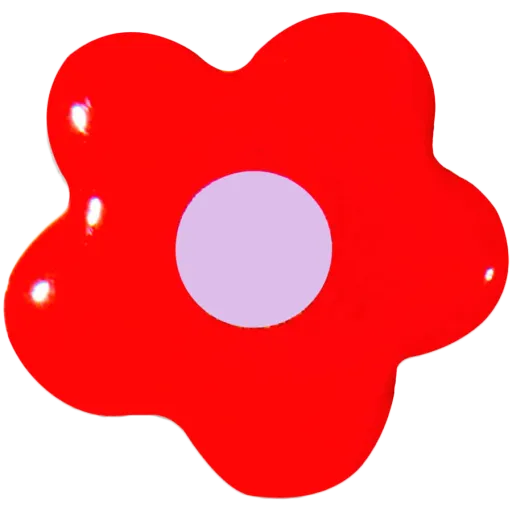 VLP Sticker 3D VLP, Flower Red Blue