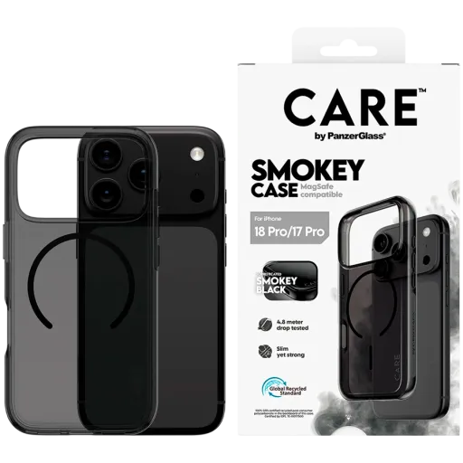 PANZERGLASS Case Urban Explorer Case w. Black MagSafe თან MagSafe Smokey for iPhone 17 Pro/18 Pro