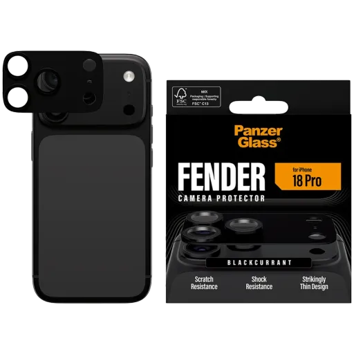 Protector lentile cameră PANZERGLASS pentru iPhone 18 Pro