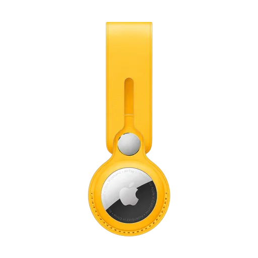 Breloc APPLE din piele pentru AirTag, Meyer Lemon