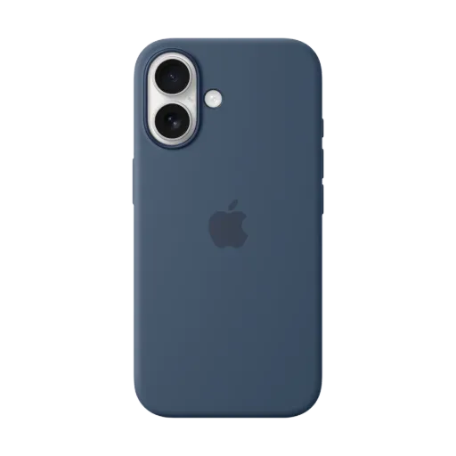 Silicone case Apple with MagSafe for iPhone 16, Denim