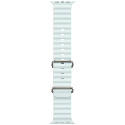 Apple 49mm Ocean Band - Natural Titanium Finish Ремешок  for Apple Watch 44/45/46/49 mm, Ice Blue