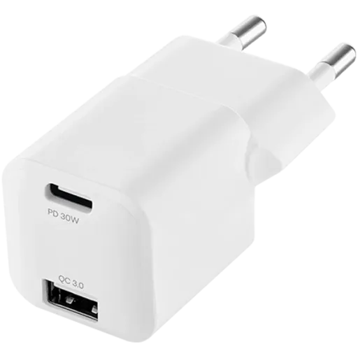 UBEAR Power Adapter 2*USB/USB-C, 30 W