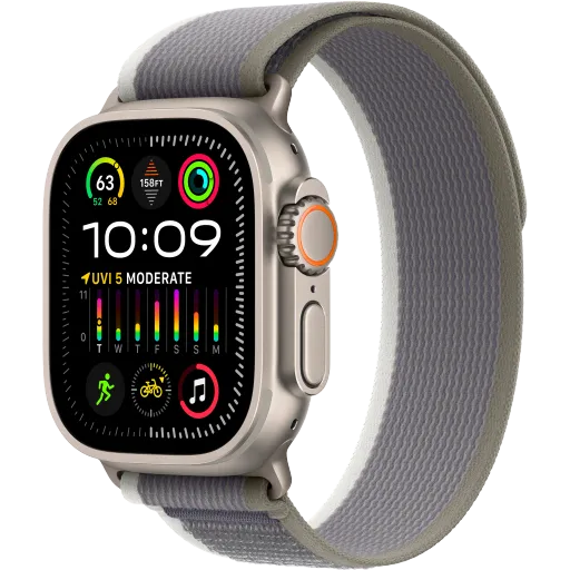 Apple Watch Ultra Series 2 GPS + Cellular,  Green/Grey Trail Loop, S/M, 49мм, Natural
