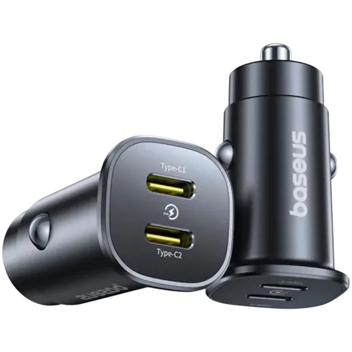 Car Adapter BASEUS 2*USB-C, 30 W
