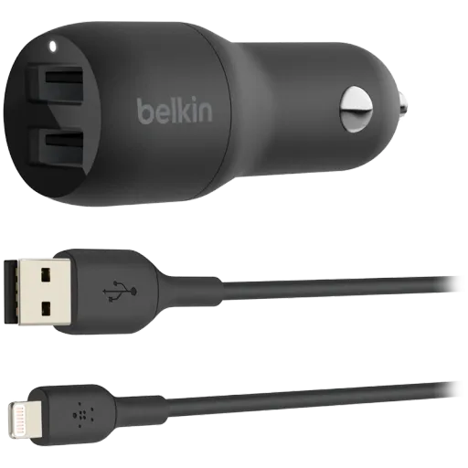 Car Adapter BELKIN 2*USB Type A, 24 vatt