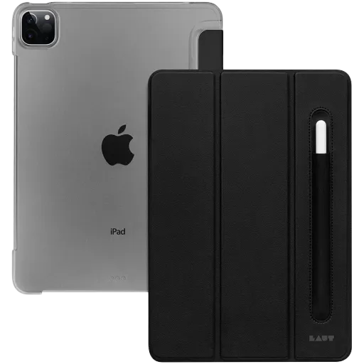Обложка Smart Folio LAUT HUEX  Чёрная для iPad Pro 12,9 дюйма (1-го поколения)/(2-го поколения)/(3-го поколения)/(4-го поколения)/(5-го поколения)