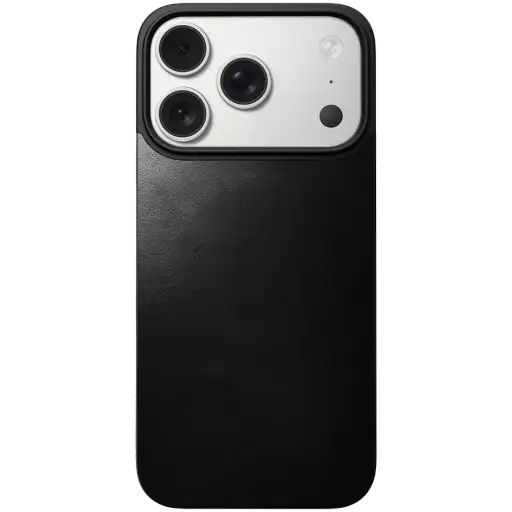 Чехол NOMAD Magnetic Leather Back Horween с MagSafe для iPhone 17 Pro, Чёрный