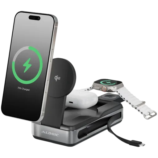 Wireless charger ALOGIC Roam USB-C, 100 W, Gray