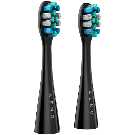 AENO  за AENO DB1S Toothbrush, AENO DB2S Toothbrush, ЧорнийReplacement toothbrush heads, Black, Dupont bristles, 2pcs in set
