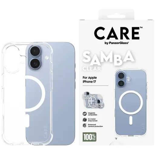 Чехол PANZERGLASS Samba прозрачный с MagSafe для iPhone 17