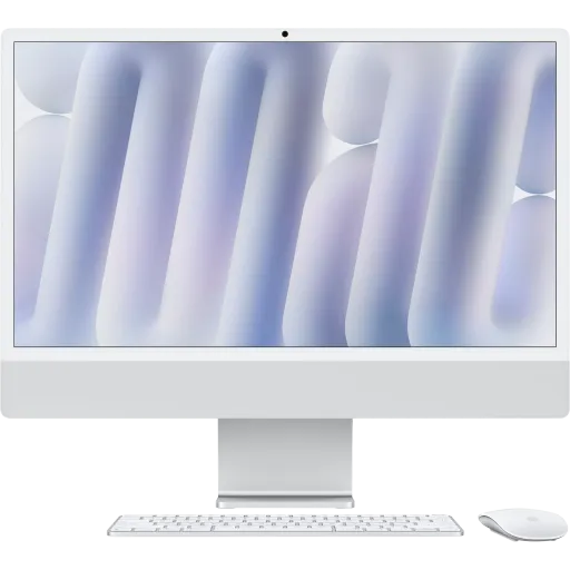 iMac 24" M4, 10C CPU 10C GPU, 16ГБ 256ГБ Твердотільний накопичувач Нанотекстурное стекло, Сріблястий